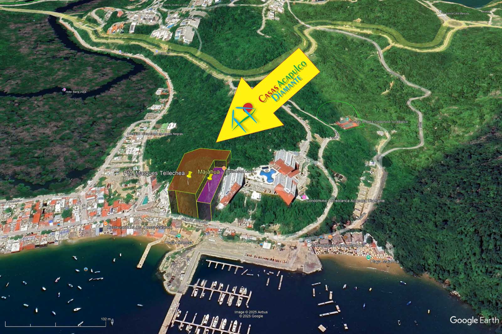 Terreno Puerto Marqués Majahua y Tellechea - Vista aérea 5